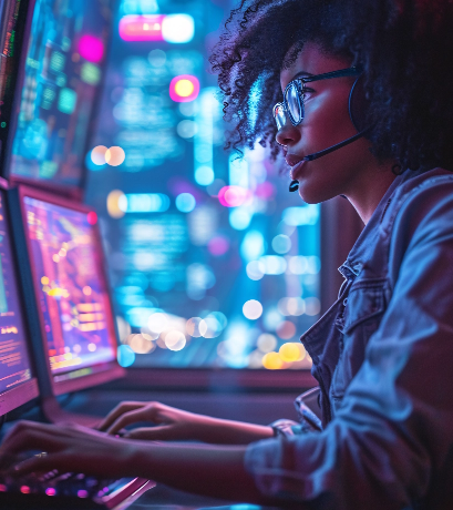 foto mujer en computador